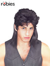 MULLET WIG - BLACK - ADULT - Front