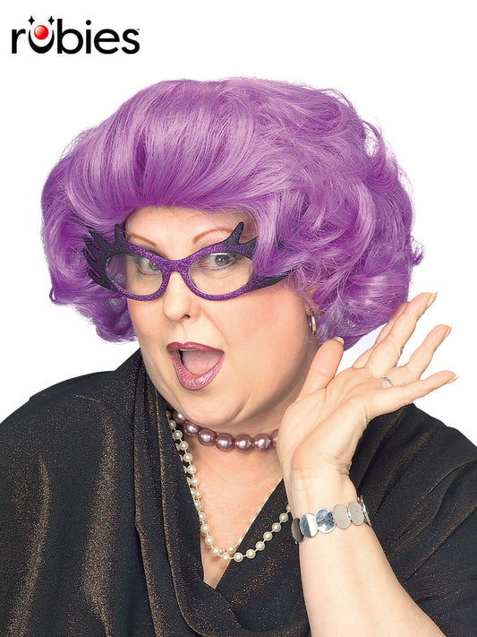 THE DAME PURPLE WIG - ADULT - Front