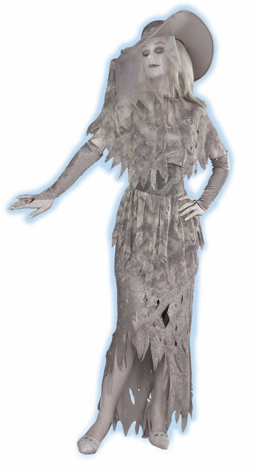 GHOSTLY GAL COSTUME, ADULT - STD - Front