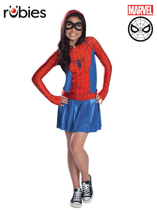 SPIDER-GIRL HOODIE DRESS, CHILD - Front