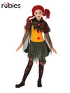 ZOMBIE GIRL CLOWN COSTUME, CHILD - Front