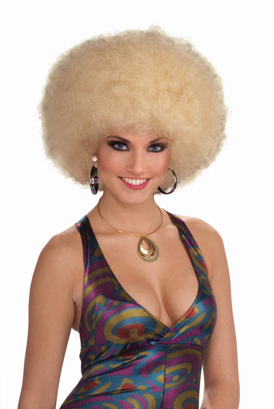 AFRO BLONDE WIG - ADULT - Front
