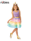 UNICORN GIRL COSTUME, CHILD - L - Front