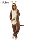 KANGAROO FURRY ONESIE COSTUME, ADULT - Front