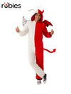 ANGEL OR DEMON FURRY ONESIE COSTUME, ADULT - Front