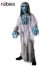 WHITE DEMON HOODED ROBE COSTUME, CHILD - L - Front