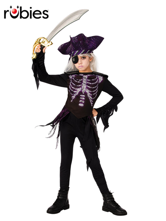GHOST SHIP PIRATE GIRLS COSTUME, CHILD - Front