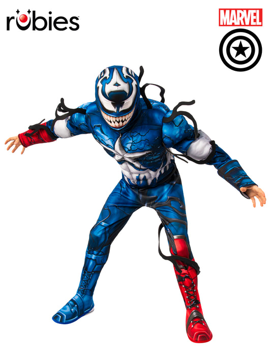 VENOMIZED CAPTAIN AMERICA DELUXE COSTUME, CHILD - L - Front