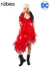 HARLEY QUINN RED DRESS COSTUME, ADULT - Front