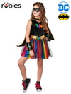 BATGIRL DELUXE RAINBOW TUTU COSTUME, CHILD - Front