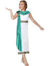 GIRLS DELUXE ROMAN EMPIRE TOGA COSTUME - Front
