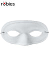 SATIN DOMINO MASK WHITE - ADULT - Front