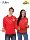 THE WIGGLES RED COSTUME TOP, ADULT - Front