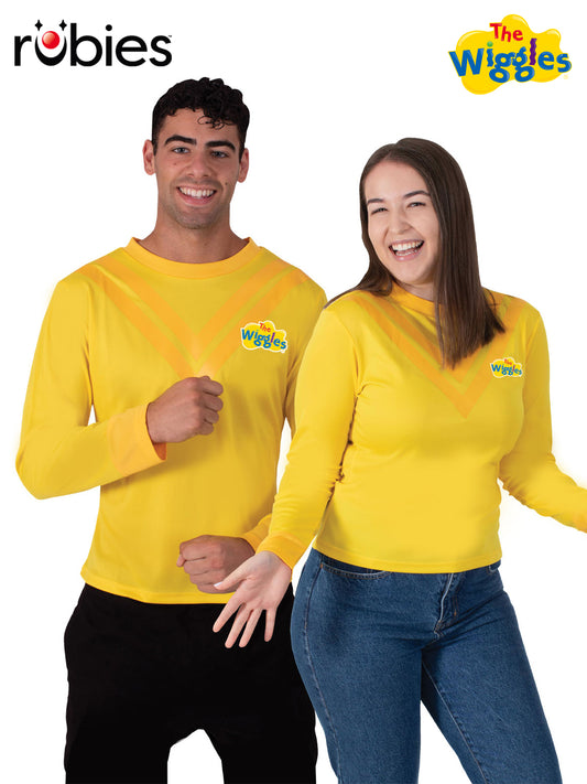 THE WIGGLES YELLOW COSTUME TOP, ADULT - Front
