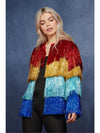 FEVER TINSEL FESTIVAL JACKET, RAINBOW - S-M - Front