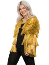 FEVER TINSEL FESTIVAL JACKET, GOLD - PLUS - Front