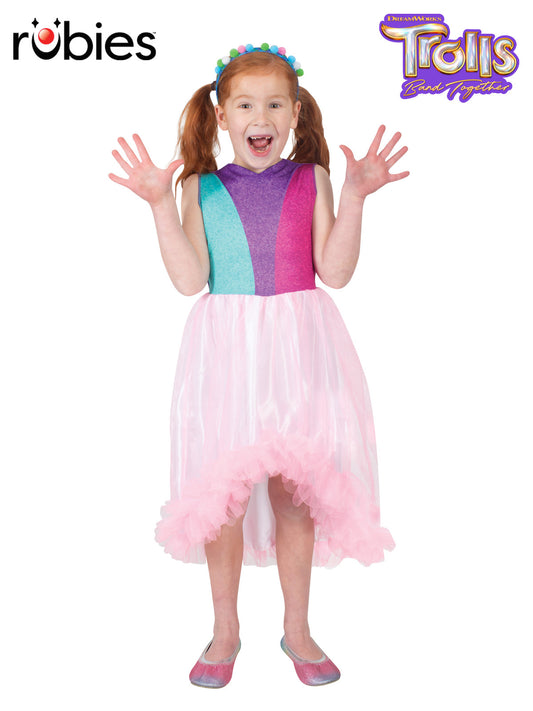 TROLLS POPPY BRIDESMAID COSTUME, CHILD - 4-6 YRS - Front