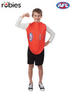 AFL FOOTY TABARD COSTUME, CHILD - ONE SIZE - Front