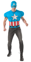 CAPTAIN AMERICA MUSCLE CHEST SHIRT, ADULT - STD - Front