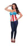 AMERICAN DREAM SEQUINED CORSET, ADULT - Front
