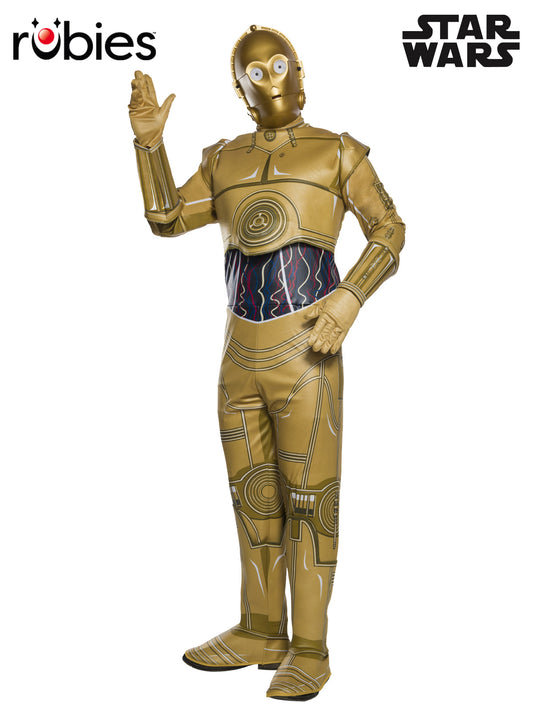 C-3PO DROID DELUXE COSTUME, ADULT - Front