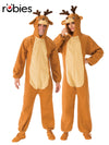 REINDEER ONESIE JUMPSUIT, ADULT - Front