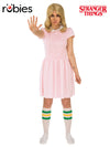 STRANGER THINGS ELEVEN PINK DRESS COSTUME, ADULT - Front