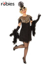 GOLD FLAPPER COSTUME, ADULT - Front