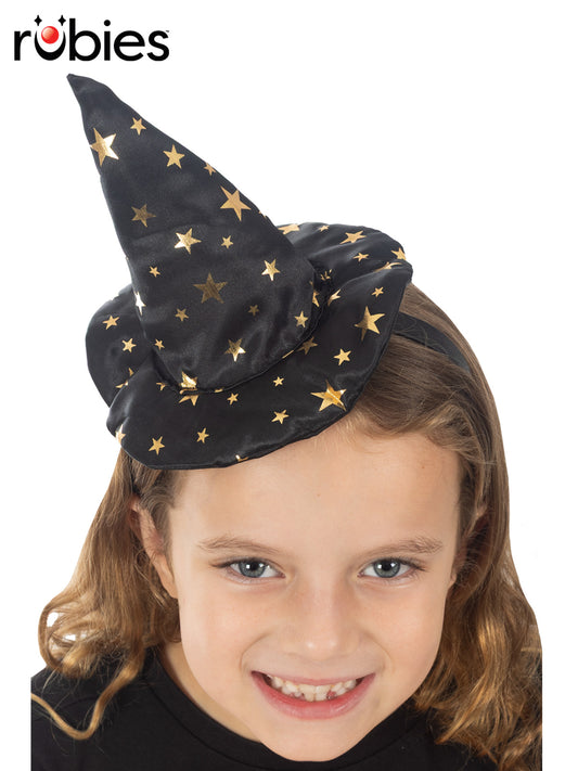 WITCH BLACK & GOLD STAR HEADBAND - CHILD - Front