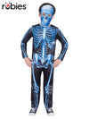 SKELETON NEON BLUE COSTUME, CHILD - Front