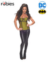 BATGIRL FISHNET OVERLAY CORSET, ADULT - Front