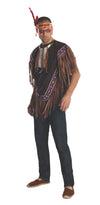 NATIVE AMERICAN MAN COSTUME, ADULT - STD - Front