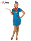 ADULT AIR HOSTESS COSTUME, ADULT - Front