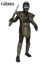 GOLD DRAGON NINJA WARRIOR DELUXE COSTUME, CHILD - Front