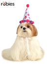 PAW PRINT GIRL PET BIRTHDAY HAT ACCESSORY - Front
