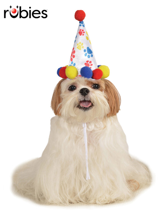 PAW PRINT BOY PET BIRTHDAY HAT ACCESSORY - Front