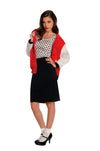 50'S REBEL CHICK COSTUME, ADULT - Front