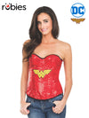 WONDER WOMAN SEQUIN CORSET, ADULT - Front