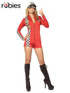 RED RACER SECRET WISHES SHORT ROMPER, ADULT - Front