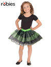 GREEN AND BLACK TUTU SKIRT, CHILD - S - Front