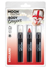 MOON CREATIONS BODY CRAYONS - ENGLAND COLOURS - Front
