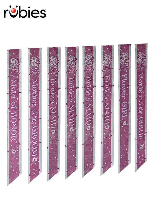 BRIDAL PARTY SASH SET - 8 PER PACK - Front