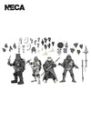 TMNT X UNIVERSAL MONSTERS 4 PACK TURTLES BLACK & WHITE - 7" SCALE ACTION FIGURES - Front