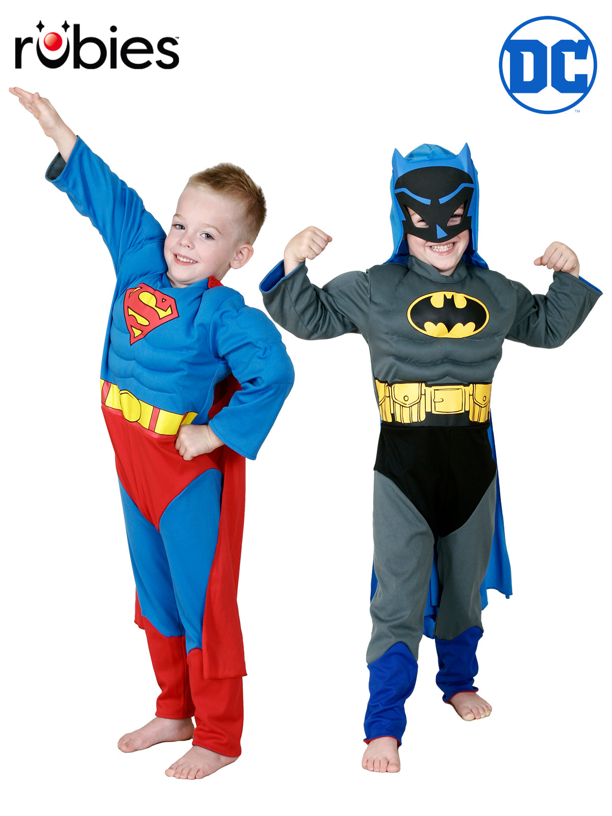 BATMAN TO SUPERMAN REVERSIBLE COSTUME, CHILD - 4-6 YRS - Back
