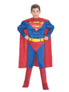 SUPERMAN MUSCLE CHEST COSTUME, CHILD - 6-8 YRS - Front