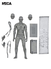 MUMMY ULTIMATE UNIVERSAL MONSTERS 7" FIGURE (BLACK &amp; WHITE) - Front