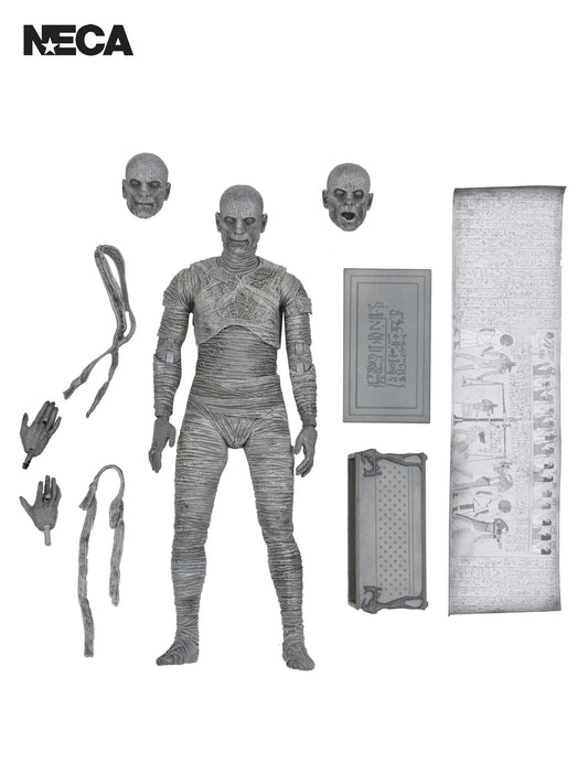 MUMMY ULTIMATE UNIVERSAL MONSTERS 7" FIGURE (BLACK &amp; WHITE) - Front