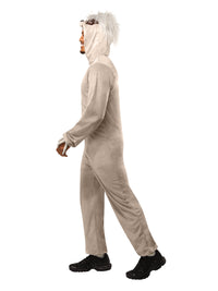 SLOTH FURRY ONESIE COSTUME, ADULT - Side
