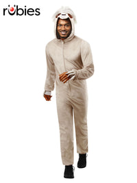 SLOTH FURRY ONESIE COSTUME, ADULT - Front
