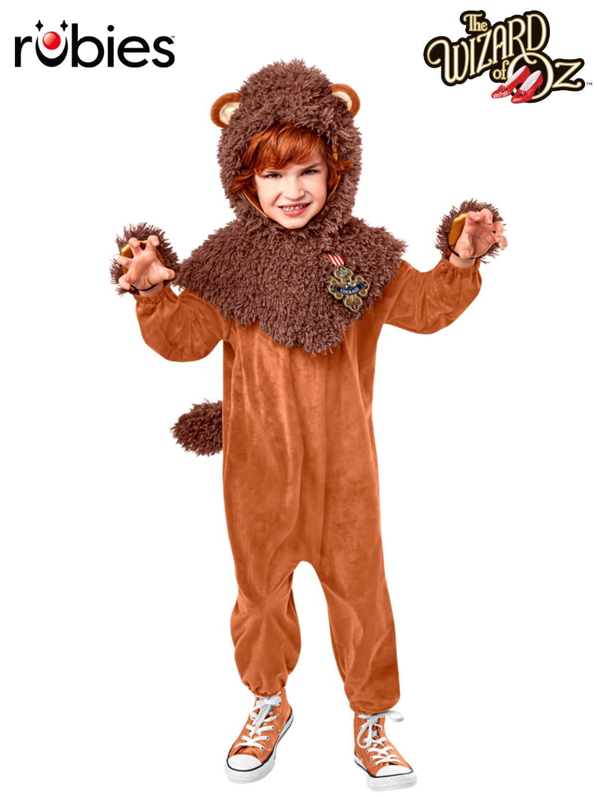 COWARDLY LION DELUXE COSTUME, CHILD - Back